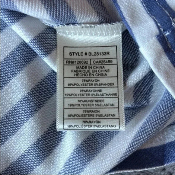 Steve Madden Striped Waist Tie Dress in Faded Ink Size X-Small NWT - Picture 5 of 8